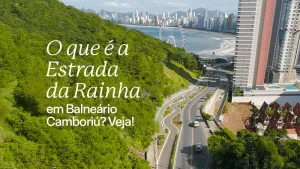 Vista aérea da Estrada da Rainha em Balneário Camboriú