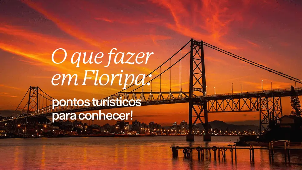 Ponte em Floripa ao pôr do sol
